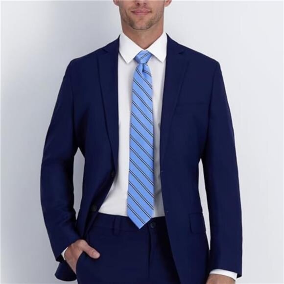 Men's Classic Stripe Pattern Tie - Picture 4 of 5